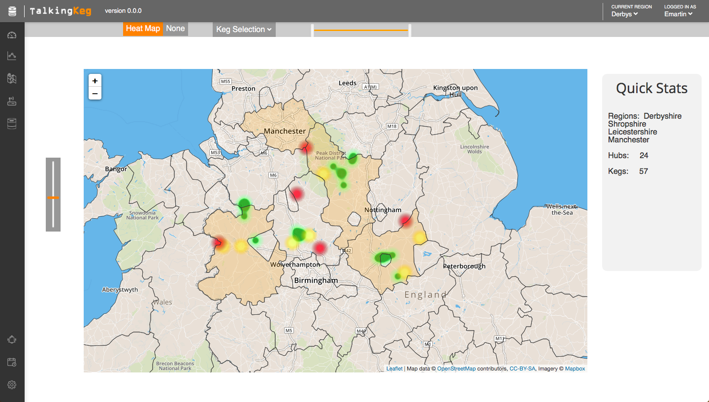 Talking Keg Heat Map